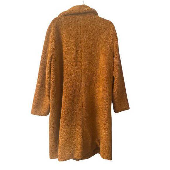 Lucky Brand Teddy Bear Faux Fur Oversized Coat Soft Camel Knubby Texture Xl/T - Picture 5 of 5